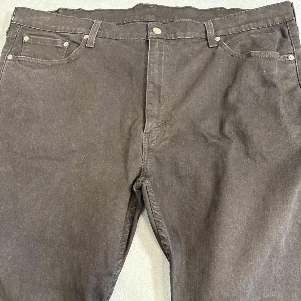 Levi's 502 Tapered High Rise Zip Fly Black Denim Jeans 596840000 MENS 44X30